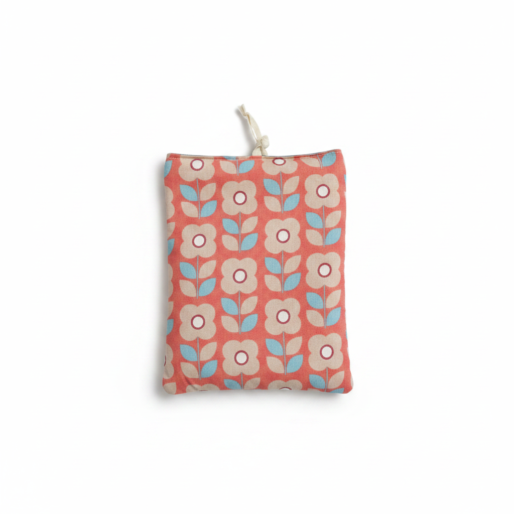 Fond blanc – Fleurs corail