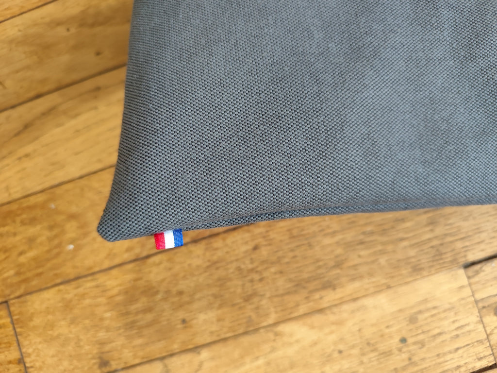 Housse livre & liseuse Gris & Léopard – Nomade bouton pression
