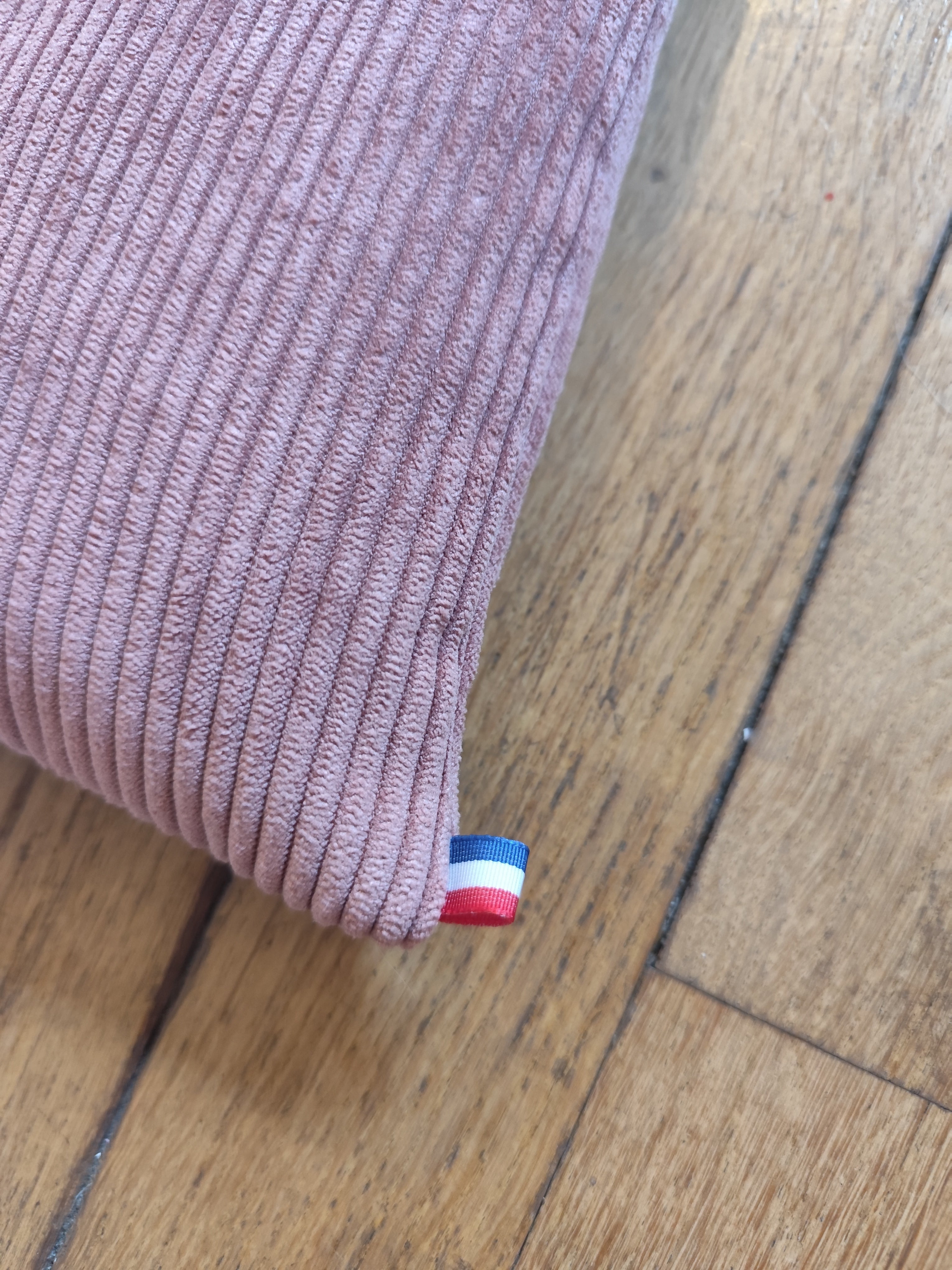 Pochette livre & liseuse Velours rose poudré – Moelleuse bouton-pression