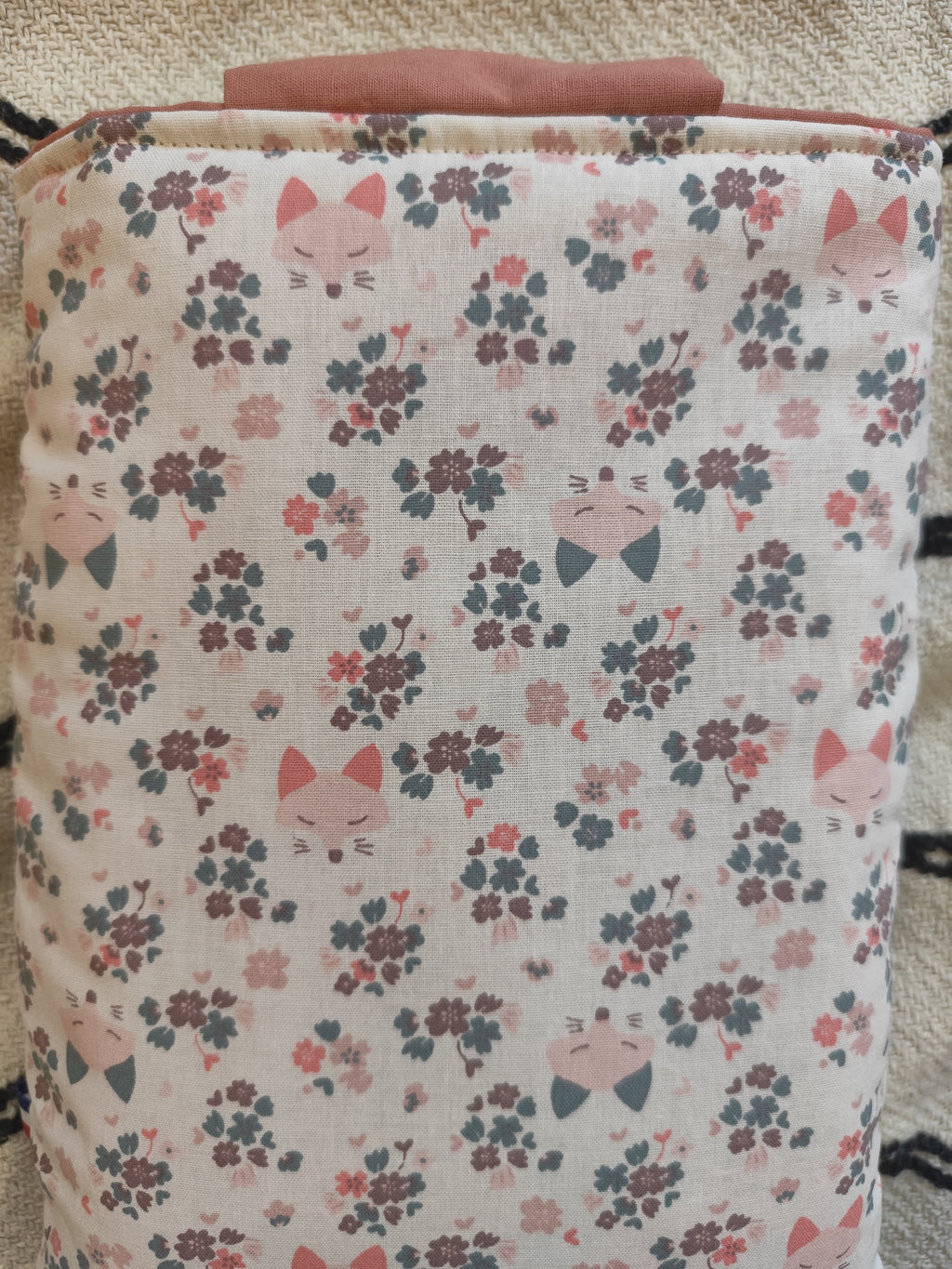 Housse livre & liseuse renards & fleurs – Moelleuse bouton-pression