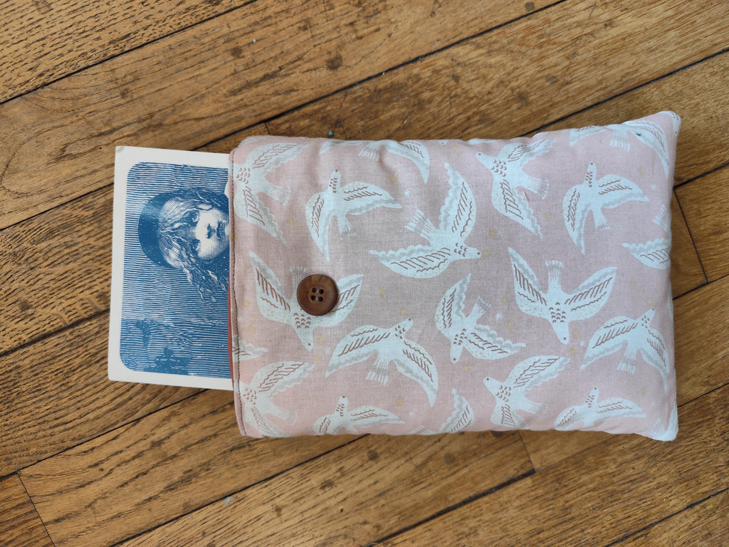 Housse livre & liseuse Oiseaux roses – Moelleuse