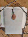 Pochette molletonnée Lin naturel & Mouettes