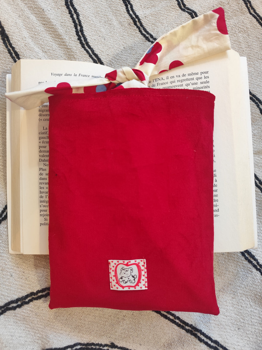 Housse livre & liseuse Coquelicot – Nomade réversible