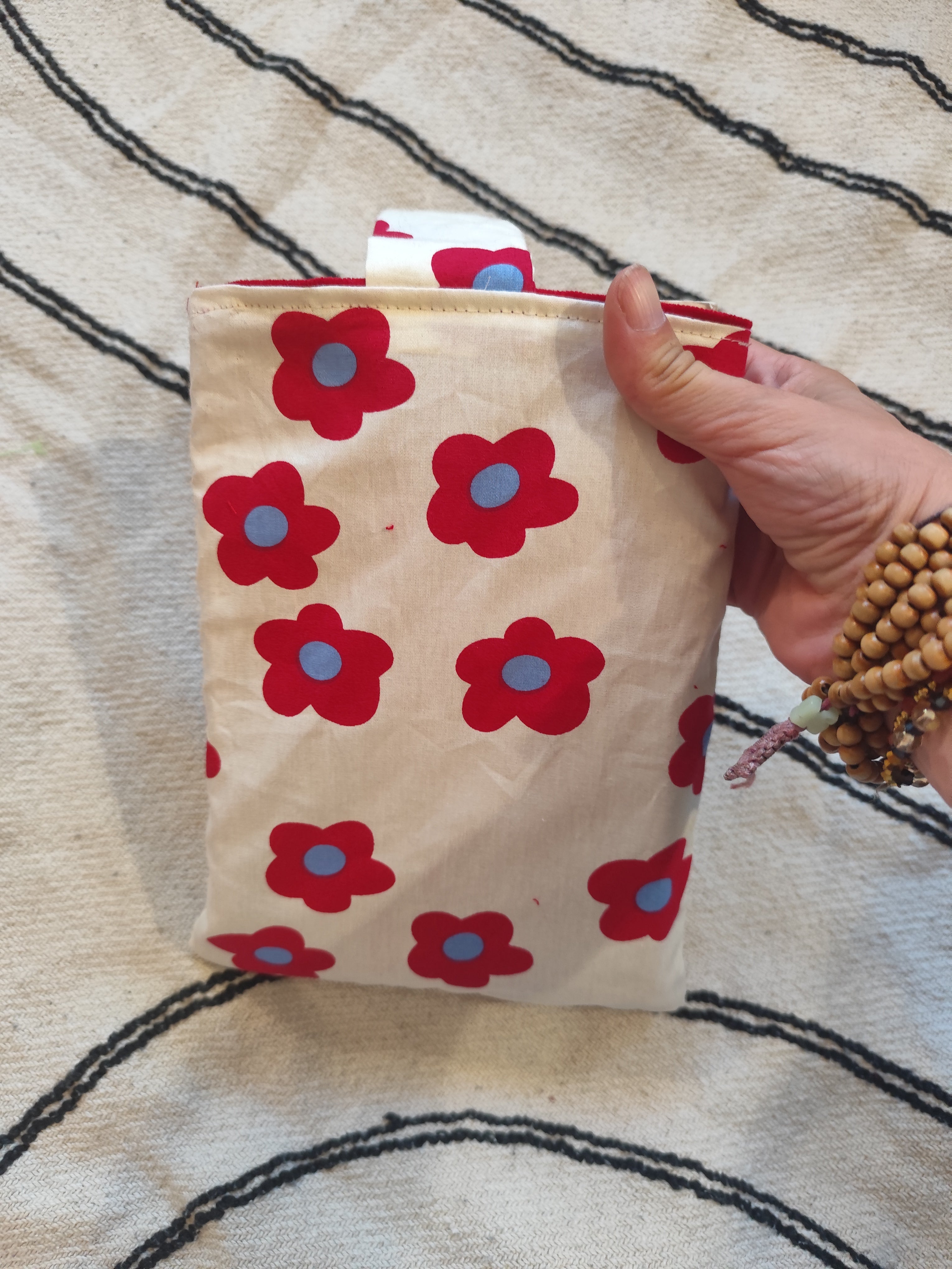 Housse livre & liseuse Coquelicot – Nomade réversible