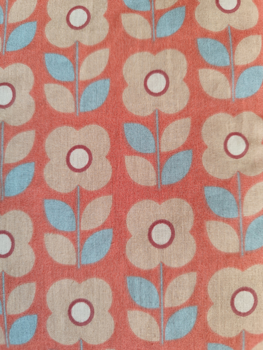 Coral Flowers Reversible Pouch – Handmade Book Sleeve