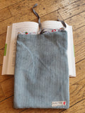 Pochette réversible velours côtelé & coton fleuri style anglais